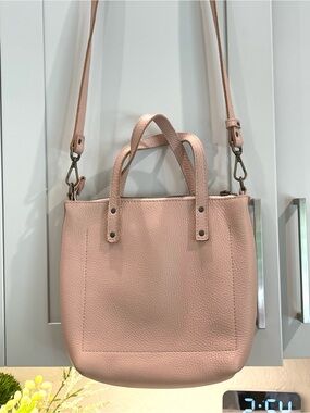 Blush Pink Spanish Leather Crossbody Bag